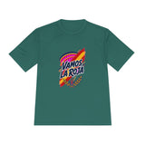 Spain Soccer T Shirt, Vamos La Roja Tee, World Football Fan Shirt, Moisture Wicking Sport Tee — Front view — Photo 1