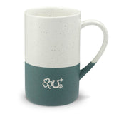 St. Patrick's Day Engraved Mug, St Patrick Shamrock Luck, 13oz Speckled Ceramic Coffee Cup, Holiday Gift — Front view — Photo 2