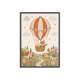 Storybook Hot Air Balloon Framed Nursery Poster, Storybook Kids Room Wall Art, A4 A3 Size — 6ad866e94a87cc6e1a0e5f3a_96250_80279_front