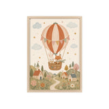 Storybook Hot Air Balloon Framed Nursery Poster, Storybook Kids Room Wall Art, A4 A3 Size — 6ad866e94a87cc6e1a0e5f3a_96264_80270_front