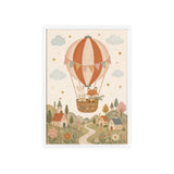 Storybook Hot Air Balloon Framed Nursery Poster, Storybook Kids Room Wall Art, A4 A3 Size — 6ad866e94a87cc6e1a0e5f3a_96254_80281_front