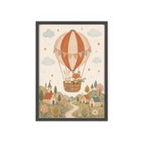 Storybook Hot Air Balloon Framed Nursery Poster, Storybook Kids Room Wall Art, A4 A3 Size — 6ad866e94a87cc6e1a0e5f3a_96262_80266_front