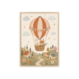 Storybook Hot Air Balloon Framed Nursery Poster, Storybook Kids Room Wall Art, A4 A3 Size — 6ad866e94a87cc6e1a0e5f3a_96252_80283_front