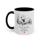 Swan Mom Coffee Mug — Forever My Friend — Mother's Day Gift — Left view — Photo 1