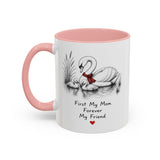 Swan Mom Coffee Mug — Forever My Friend — Mother's Day Gift — Left view — Photo 3