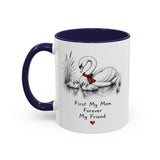 Swan Mom Coffee Mug — Forever My Friend — Mother's Day Gift — Left view — Photo 2