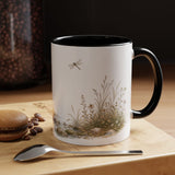 Tabby Kitten Accent Mug | Watercolor Nature Coffee Cup | 11oz 15oz Waterside Animal Gift — 11oz / Black — context-1