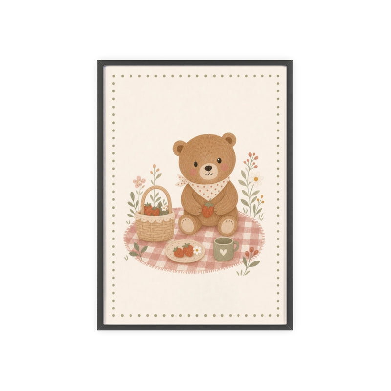 Teddy Picnic Framed Nursery Poster, Storybook Kids Room Wall Art, A4 A3 Size — 6ad866d5bc601941bd09f8d7_96250_80279_front