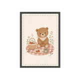 Teddy Picnic Framed Nursery Poster, Storybook Kids Room Wall Art, A4 A3 Size — 6ad866d5bc601941bd09f8d7_96262_80266_front