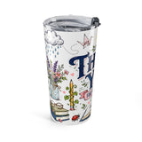 Thank You Teacher 20oz Tumbler | For Helping Me Grow Appreciation Gift | Insulated Stainless Steel Travel Cup — 6ad871ab62c6e142010d49ed_44519_867_left