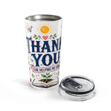 Thank You Teacher 20oz Tumbler | For Helping Me Grow Appreciation Gift | Insulated Stainless Steel Travel Cup — 6ad871ab62c6e142010d49ed_44519_870_opened