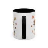 Thanksgiving Mug — Country Harvest Watercolor Gift — Pumpkin Scarecrow Accent Cup 11oz 15oz — Back view — Photo 20