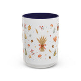 Thanksgiving Mug — Country Harvest Watercolor Gift — Pumpkin Scarecrow Accent Cup 11oz 15oz — Front view — Photo 6