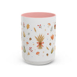 Thanksgiving Mug — Country Harvest Watercolor Gift — Pumpkin Scarecrow Accent Cup 11oz 15oz — Front view — Photo 7
