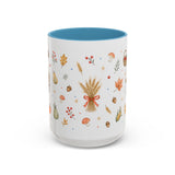 Thanksgiving Mug — Country Harvest Watercolor Gift — Pumpkin Scarecrow Accent Cup 11oz 15oz — Front view — Photo 10