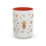 Thanksgiving Mug — Country Harvest Watercolor Gift — Pumpkin Scarecrow Accent Cup 11oz 15oz — Front view — Photo 8