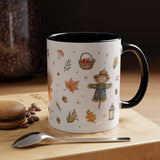 Thanksgiving Mug — Country Harvest Watercolor Gift — Pumpkin Scarecrow Accent Cup 11oz 15oz — Product view — Photo 21