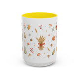Thanksgiving Mug — Country Harvest Watercolor Gift — Pumpkin Scarecrow Accent Cup 11oz 15oz — Front view — Photo 14