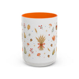 Thanksgiving Mug — Country Harvest Watercolor Gift — Pumpkin Scarecrow Accent Cup 11oz 15oz — Front view — Photo 13