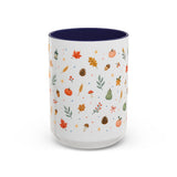 Thanksgiving Mug — Watercolor Autumn Harvest Gift — Pumpkin Leaf Accent Coffee Cup 11oz 15oz — Front view — Photo 6