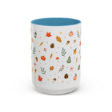 Thanksgiving Mug — Watercolor Autumn Harvest Gift — Pumpkin Leaf Accent Coffee Cup 11oz 15oz — Front view — Photo 10
