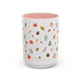 Thanksgiving Mug — Watercolor Autumn Harvest Gift — Pumpkin Leaf Accent Coffee Cup 11oz 15oz — Front view — Photo 7