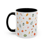 Thanksgiving Mug — Watercolor Autumn Harvest Gift — Pumpkin Leaf Accent Coffee Cup 11oz 15oz — Left view — Photo 19