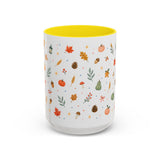 Thanksgiving Mug — Watercolor Autumn Harvest Gift — Pumpkin Leaf Accent Coffee Cup 11oz 15oz — Front view — Photo 14