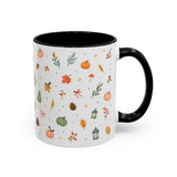 Thanksgiving Mug — Watercolor Autumn Harvest Gift — Pumpkin Leaf Accent Coffee Cup 11oz 15oz — Right view — Photo 18