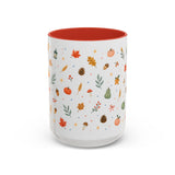 Thanksgiving Mug — Watercolor Autumn Harvest Gift — Pumpkin Leaf Accent Coffee Cup 11oz 15oz — Front view — Photo 8