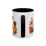 Thanksgiving Ragdoll Cat Mug, Cozy Harvest, Cute Animal Lover Gift, Watercolor Ceramic Coffee Cup, 11oz 15oz — 11oz / Black — back