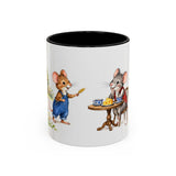 Town Mouse and Country Mouse Mug — Storybook Fairy Tale Accent Coffee Mug — MagicMeStudio — Front view — Photo 1