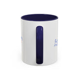 Two Cats Coffee Mug, Keep Moving Forward Quote Cup, Navy Accent Mug, Motivational Cat Lover Gift, 11oz — 11oz / Navy — back