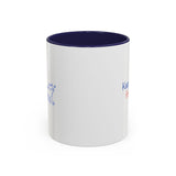 Two Cats Coffee Mug, Keep Moving Forward Quote Cup, Navy Accent Mug, Motivational Cat Lover Gift, 11oz — 11oz / Navy — front