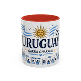Uruguay Soccer Coffee Mug — Soccer Fan Gift — Accent Color Ceramic 11oz 15oz Match Day Cup — Front view — Photo 4