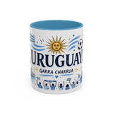 Uruguay Soccer Coffee Mug — Soccer Fan Gift — Accent Color Ceramic 11oz 15oz Match Day Cup — Front view — Photo 9