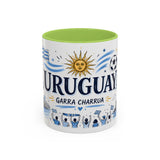 Uruguay Soccer Coffee Mug — Soccer Fan Gift — Accent Color Ceramic 11oz 15oz Match Day Cup — Front view — Photo 15