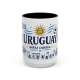 Uruguay Soccer Coffee Mug — Soccer Fan Gift — Accent Color Ceramic 11oz 15oz Match Day Cup — Front view — Photo 5