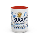 Uruguay Soccer Coffee Mug — Soccer Fan Gift — Accent Color Ceramic 11oz 15oz Match Day Cup — Front view — Photo 8