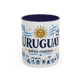 Uruguay Soccer Coffee Mug — Soccer Fan Gift — Accent Color Ceramic 11oz 15oz Match Day Cup — Front view — Photo 2