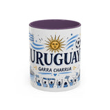 Uruguay Soccer Coffee Mug — Soccer Fan Gift — Accent Color Ceramic 11oz 15oz Match Day Cup — Front view — Photo 16