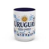 Uruguay Soccer Coffee Mug — Soccer Fan Gift — Accent Color Ceramic 11oz 15oz Match Day Cup — Front view — Photo 6