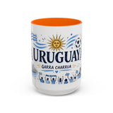 Uruguay Soccer Coffee Mug — Soccer Fan Gift — Accent Color Ceramic 11oz 15oz Match Day Cup — Front view — Photo 13