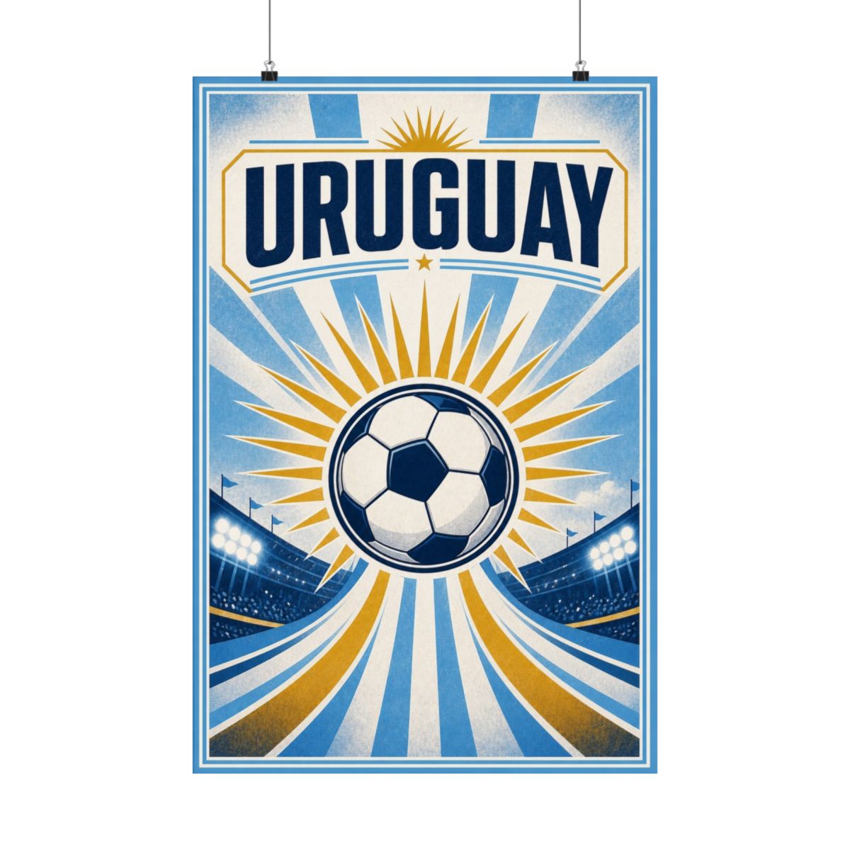 Uruguay Soccer Fan Art Poster — Matte Vertical Poster — World Cup 2026 Wall Decor — Front view — Photo 1