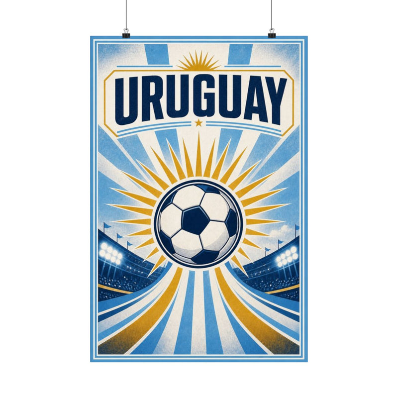 Uruguay Soccer Fan Art Poster — Matte Vertical Poster — World Cup 2026 Wall Decor — Front view — Photo 1