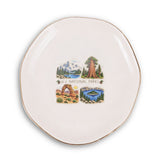U.S. National Parks Ceramic Ring Dish, Gold Rim Trinket Tray, Jewelry Holder Gift, Round Wavy Round Heart — Front view — Photo 2