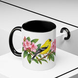 Washington State Bird and Flower Mug, Watercolor Botanical Coffee Cup, Nature Lover Gift, 11oz 15oz Accent Mug — 11oz / Black — context-2