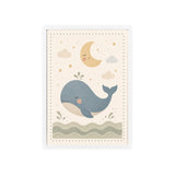 Whale Moonlight Framed Nursery Poster, Storybook Kids Room Wall Art, A4 A3 Size — 6ad8674db36293f29b03794c_96254_80281_front