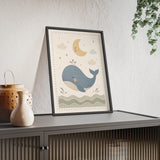 Whale Moonlight Framed Nursery Poster, Storybook Kids Room Wall Art, A4 A3 Size — 6ad8674db36293f29b03794c_96250_80963_context-1