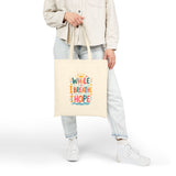 While I Breathe I Hope Tote Bag — Ancient Wisdom Quote Canvas Bag — Colorful Philosophy Gift — Product view — Photo 9
